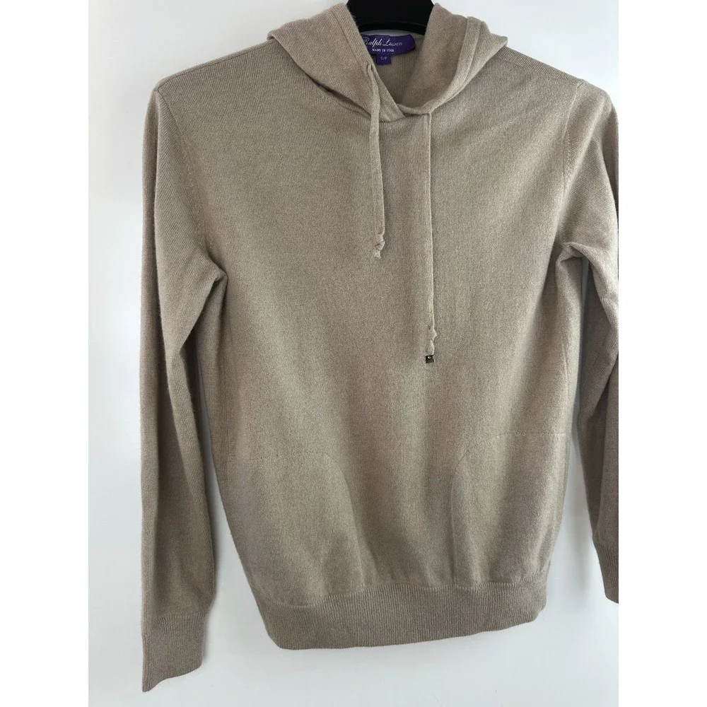 Ralph Lauren Purple Label 100% Cashmere Hoodie Sweater Italy S/P Luxury Designer - Picture 3 of 16